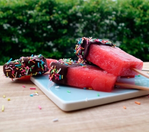 Watermelon popsicles
